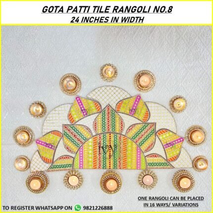 Gota Patti Rangoli - Project No.8