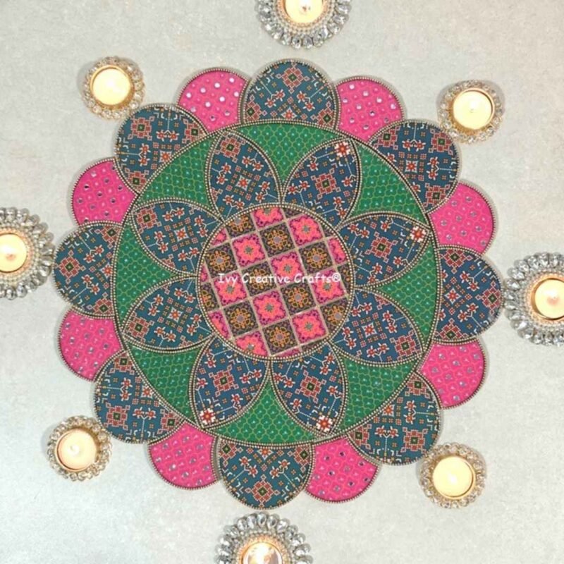 Resin Tile Rangoli PROJECT NO. 4 (18 INCHES)