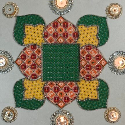 Resin Tile Rangoli PROJECT NO. 1 (8 INCHES)