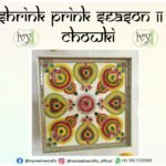 Shrink Prink Chowki wth mirror borders