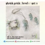 Shrink Prink Level 1 Set 3 : Blue Violet Necklace with Earings & Bracelet