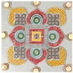 Mirror Mosaic Patola Rangoli – Project No.15 Back