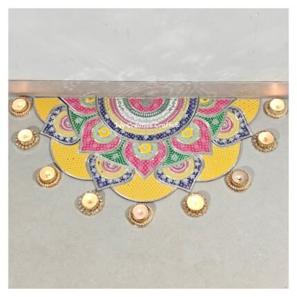 Mirror Mosaic Patola Rangoli – Project No.16