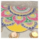 Mirror Mosaic Patola Rangoli – Project No.16