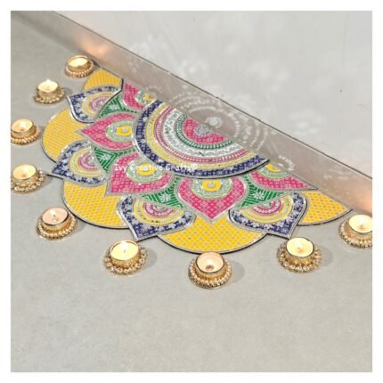 Mirror Mosaic Patola Rangoli – Project No.16