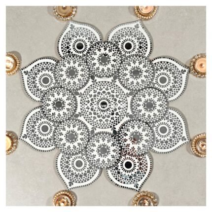 Mirror Mosaic Patola Rangoli – Project No.18