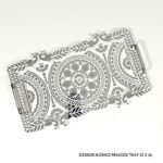 Mirror Mosaic Peacock Tray :- 10 X 16 inches Outer Size (3 mm MDF)