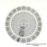 Mirror Mosaic 20 Lotus Platter :- 12 inches round Project no.1 (3 mm MDF)