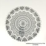 Mirror Mosaic 18 Lotus Platter :- 12 inches round Project no.2 (3 mm MDF)