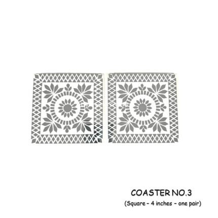 Coaster no.3 :- 4 inch Square Outer Size (3 mm MDF) Age group 10 years and above
