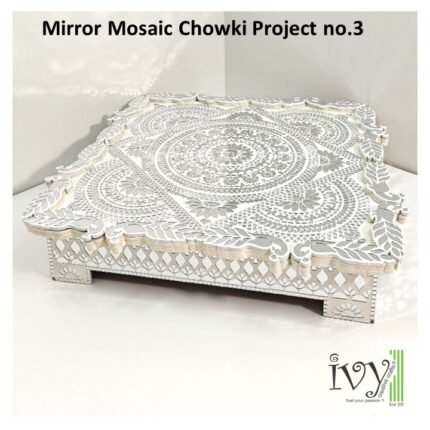 Project No.3 - Mirror Mosaic Peacock Chowki 18’’ x 18’’