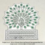 Project no.4 - Mirror Mosaic Dancing Peacock Nameplate/Wall Art (Single pcs size = 16 inches height x 14 inches width)