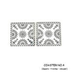 Coaster no.4 :- 4 inch Square Outer Size (3 mm MDF) Age group 10 years and above
