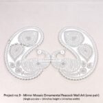 Project no.9 - Mirror Mosaic Ornamental Peacock Wall Art (one pair) (Single pcs size = 18 inches height x 14 inches width)