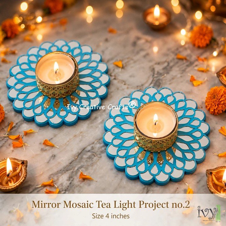 Mirror Mosaic Tea Light Project No.2 Mirror Mosaic Tea Light Project No.2 - Image 1