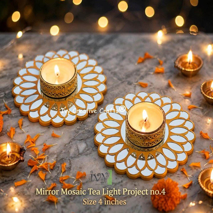 Mirror Mosaic Tea Light Project No.4 Mirror Mosaic Tea Light Project No.4 - Image 1