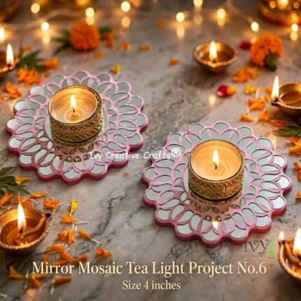 Mirror Mosaic Tea Light Project No.6